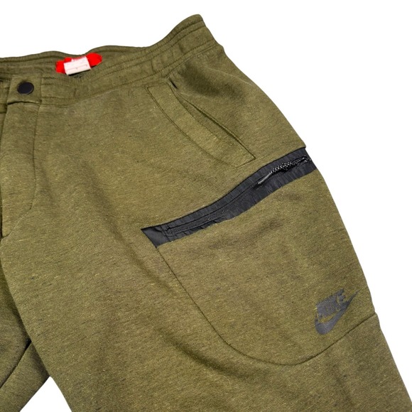 Nike Tech Fleece Sweatpants Mens Large‎ Pack Olive Pants Sportswear 805218 330 - Picture 2 of 12
